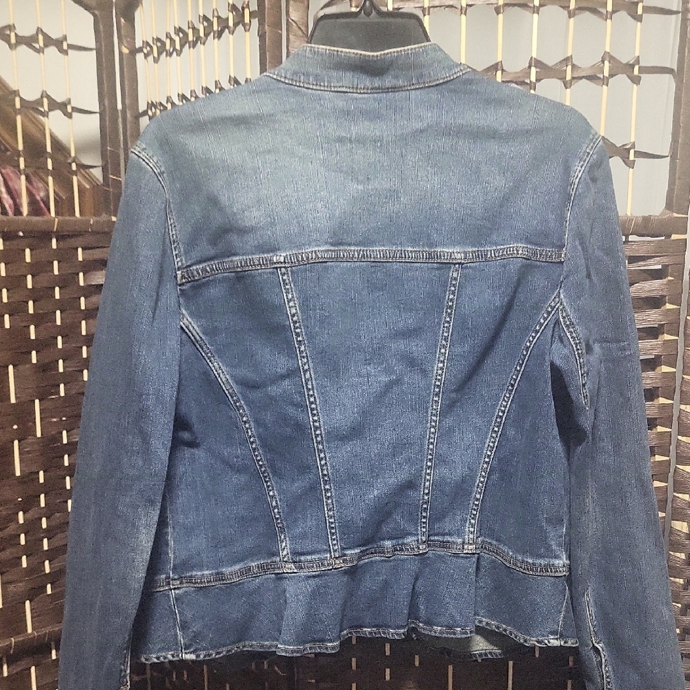White House Black Market Dark Blue Jean Jacket - Picture 2 of 2